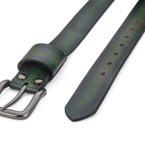 Personalized Leather belt for him. Mens full grain genuine handmade leather belt - Picture 5 of 15